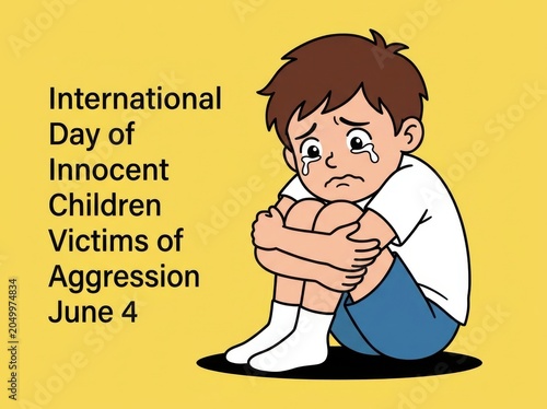 Sad child on International Day of Innocent Children Victims of Aggression