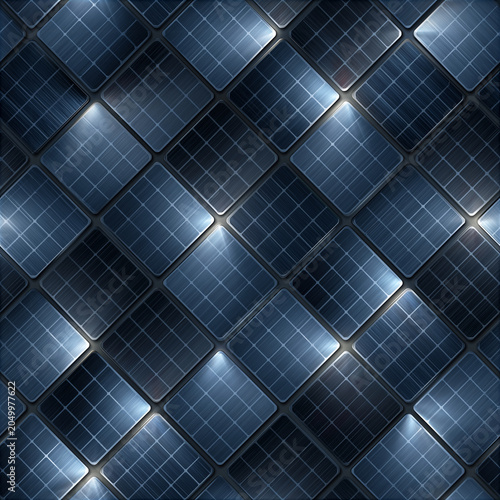 Solar Panel Cell Seamless Texture