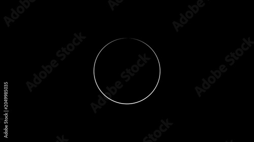 ​Minimalist white line loading circle animation on digital monitor screen . 4k animation video ....