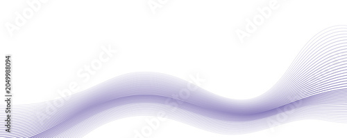Φωτογραφία Purple linear wave background banner on white