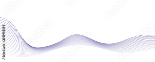 Photos Purple linear wave background banner on white