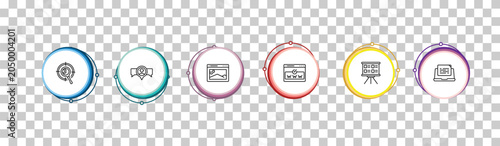 Photos outline search engine optimization icons set - targeting, viral marketing, image, blogging