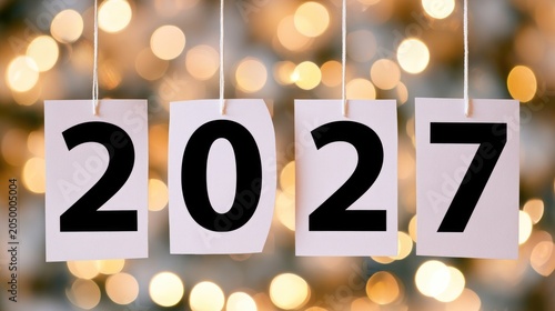 2027 New Year celebration card design
