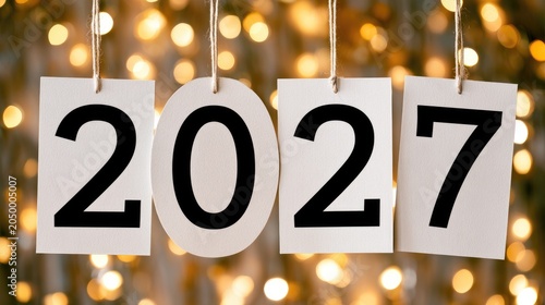 2027 New Year celebration card design