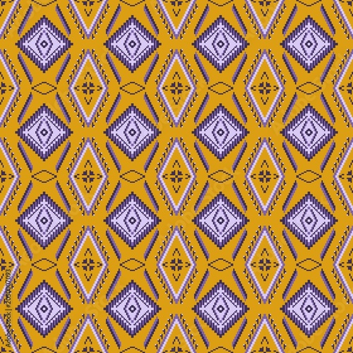 seamless pattern with pixel art 