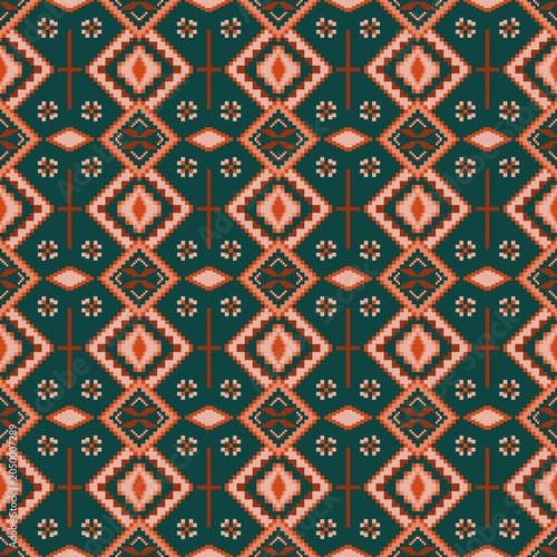 seamless pattern with pixel art 