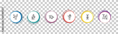 Fotografie outline feelings icons set - positive human, hurt human, bad human, hopeless edi
