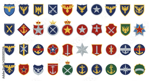 Foto Collection of Military Insignia and Badges