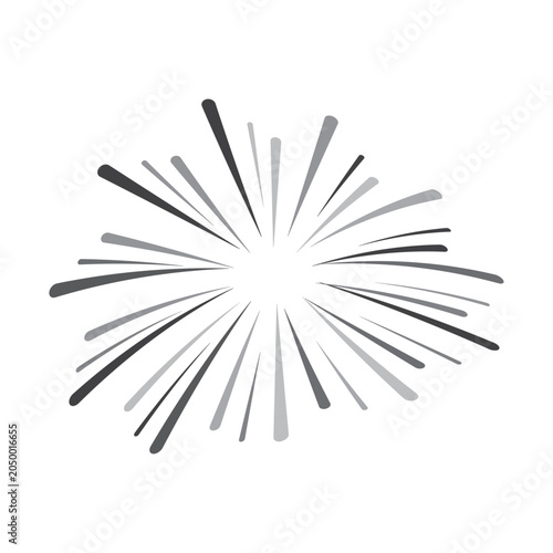 Monochrome style exploding fireworks for American Independence Day