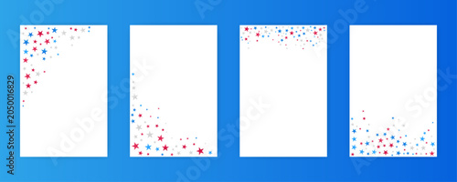 Falling or rising stars glitter confetti sparkle background set collection