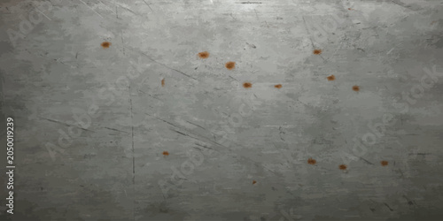 Weathered steel sheet surface featuring scattered rust spots weathered industrial background corroded scratched construction material metallic distressed oxidized abstract backdrop