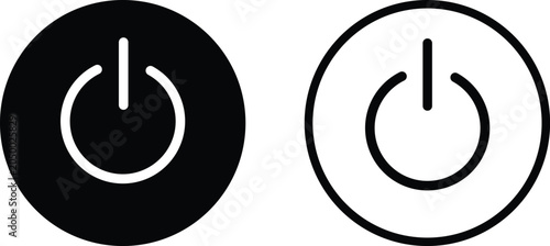 Tableau sur toile Modern power button icon set