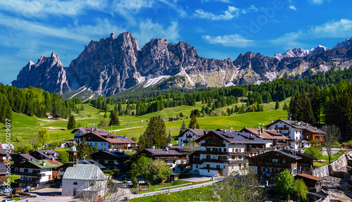Принти на полотні The Dolomites at Cortina d'Ampezzo in Region of Veneto, Italy