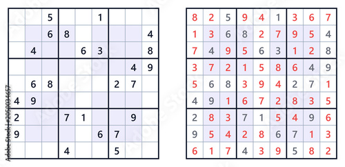 Photos Advanced hyper sudoku grid with numbers for puzzle enthusiasts, used for mobile