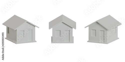3D Home house object high-resolution High-quality rendering PNG white
