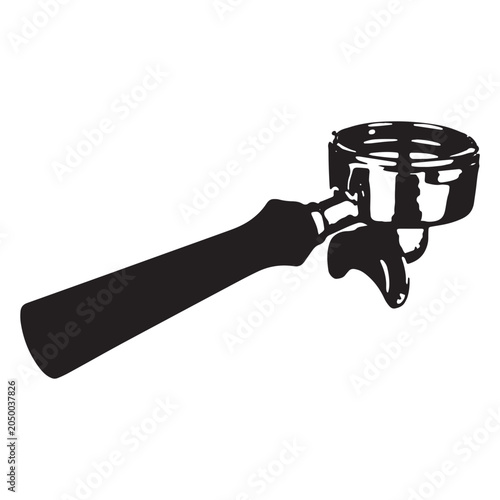 illustration of portafilter coffee