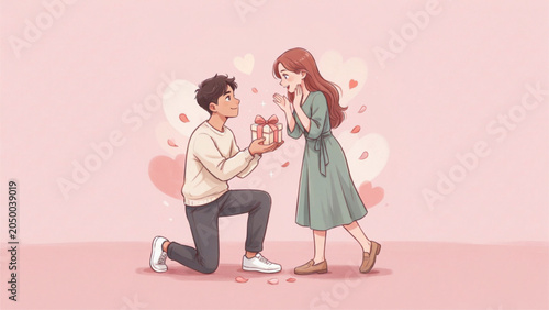 Couple embracing and kissing in a cozy indoor setting with warm lighting Vector