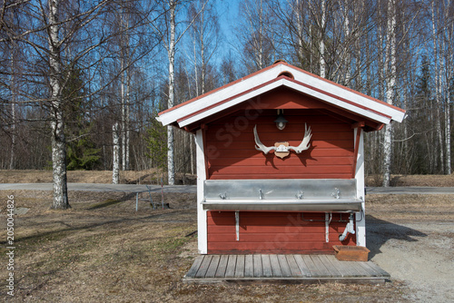 Here you brush your teeth at a campsite in northern Sweden.