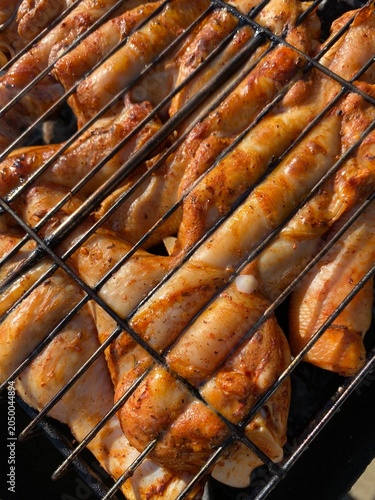 chicken on the grill