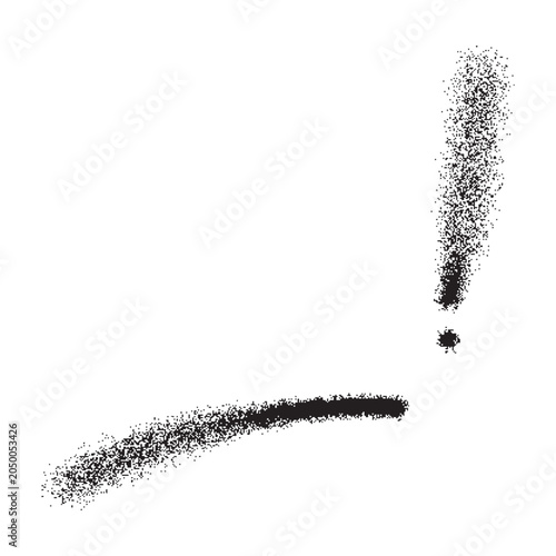 Tablou pe pânză Black vector exclamation icon