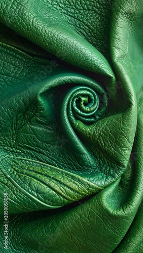 Green Leather Swirl.