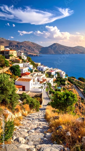 Greek Village Coast View.