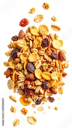 Granola Pile on White. (1)