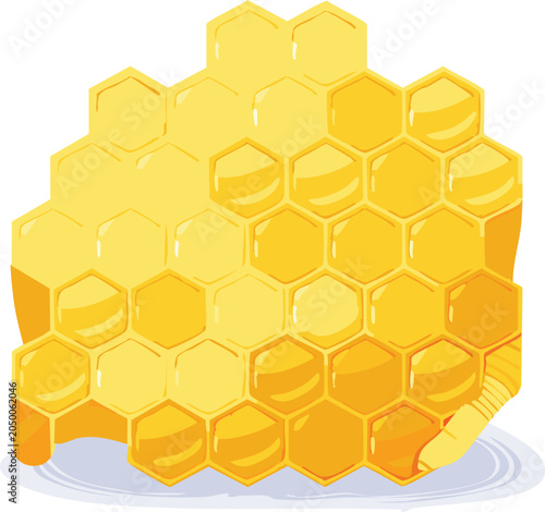 Layered hexagon honeycomb pattern with warm golden gradient fills