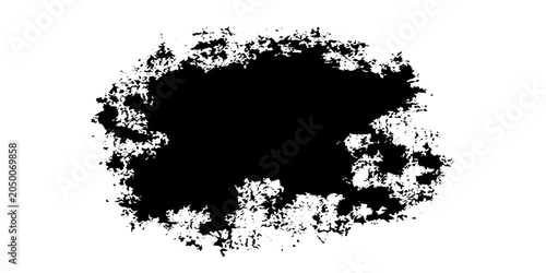 Slika na platnu A black grunge texture, appearing as a rough, irregular stain with a distressed, weathered edge, evokes a sense of raw, artistic expression