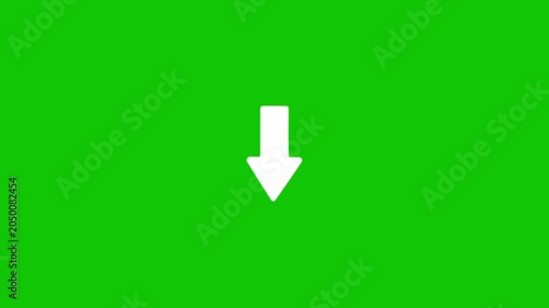 Animated arrow bouncing slide to down. Animated arrow icon pointing down. Abstract motion arrow rising transparent background