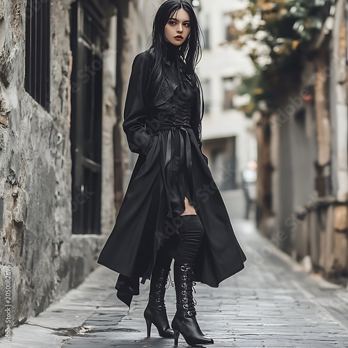 Modern black clothing lineup for street fashion trends high resolution picture
