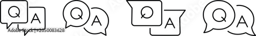 Fotografie Language translation chat icons set