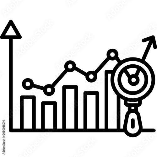 Predictive Analytics Line Icon
