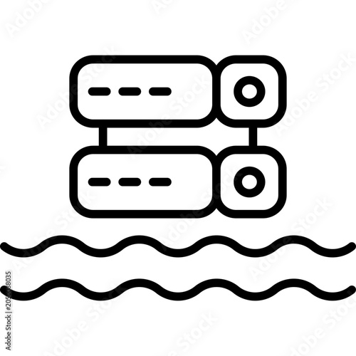Data Lake Line Icon