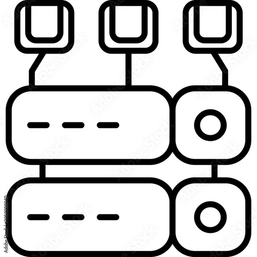 Data Model Line Icon