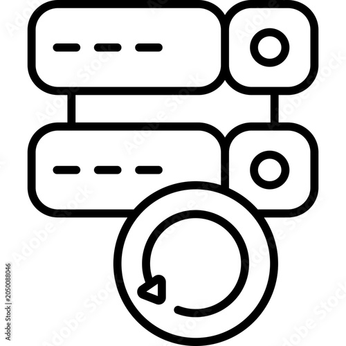 Data Backup Line Icon