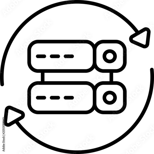  Data Sync Line Icon