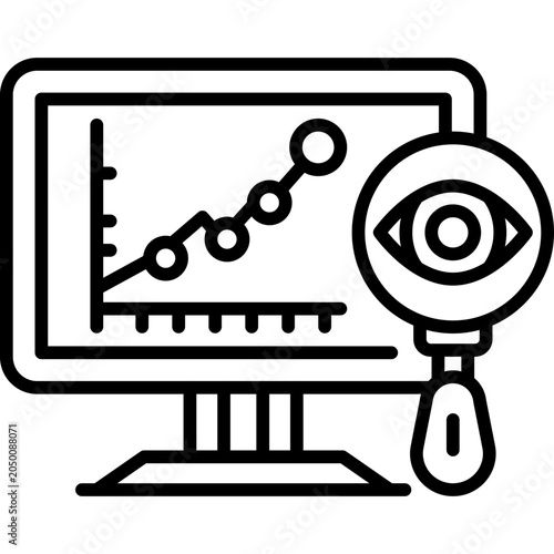 Data Monitoring Line Icon