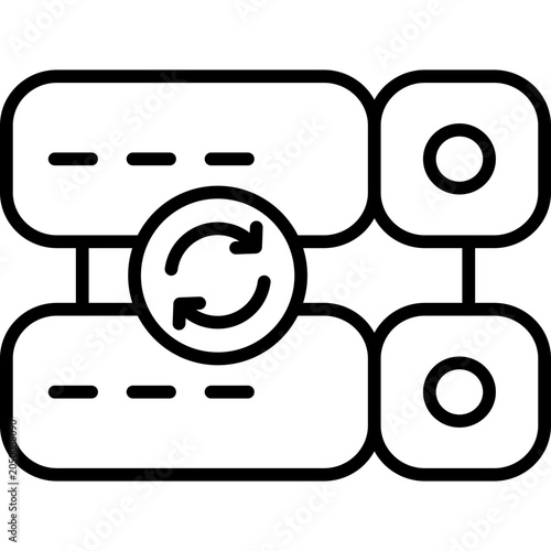 Data Recovery Line Icon