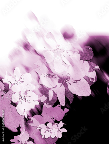 
Watercolor graphic floral print. Hand-drawn author's graphics. Apple, plum, apricot, peach flowers on a branch. The scent of spring and flowers.
Art background, pattern. Unique print for design