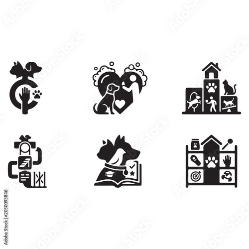 Title: Pet Training Icon for Animal Behavior and Obedience