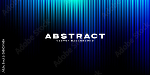 Canvastavla Abstract Vertical Rippled Fluted Glass Texture Cyan and Dark Blue Gradient Backg