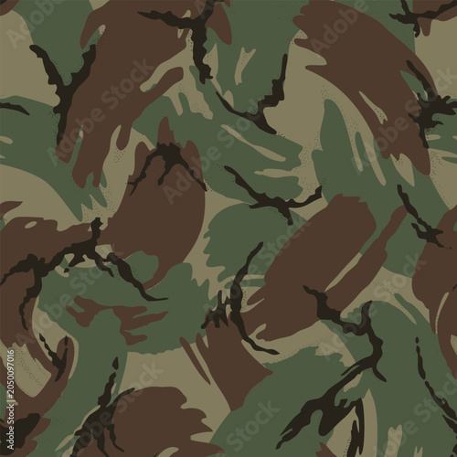 Foto Seamless pattern for textile print for fabric and wallpaper, classic woodland ca