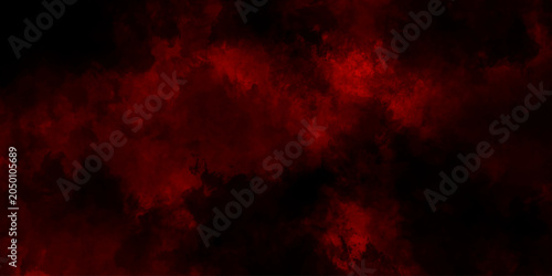 Foto Dark crimson and black abstract smoky texture, deep blood-red clouds, grunge watercolor effect, dramatic shadowy background, high contrast, eerie atmospheric mood, red horror background