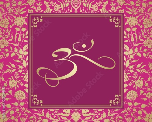 aum syllable , paisley design ,Hinduism , India	