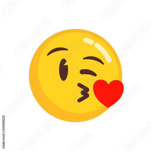 Cute Smiling Emoji Sticker with Happy Expression