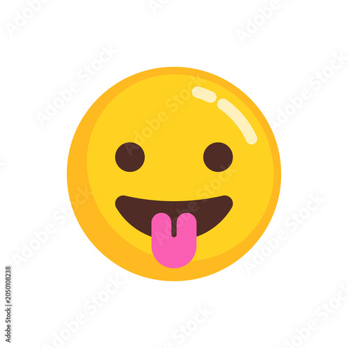 Cute Smiling Emoji Sticker with Happy Expression