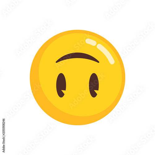 Cute Smiling Emoji Sticker with Happy Expression