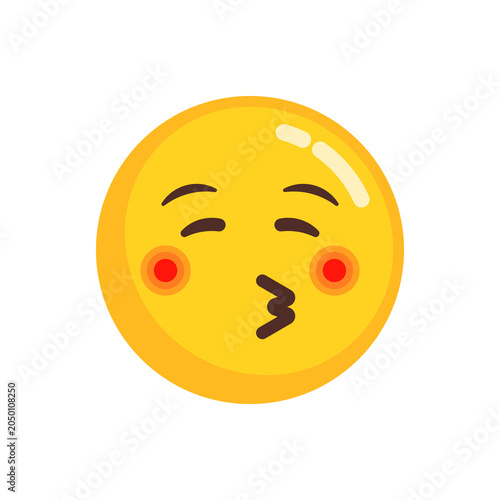 Cute Smiling Emoji Sticker with Happy Expression
