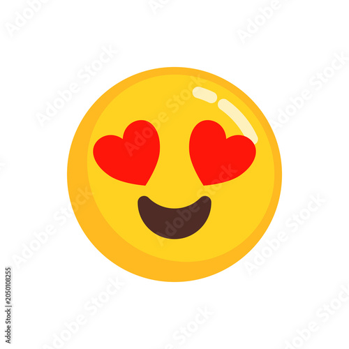 Cute Smiling Emoji Sticker with Happy Expression